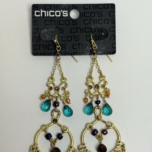 Chicos Jacoy Chandelier Earrings New - Picture 3 of 5